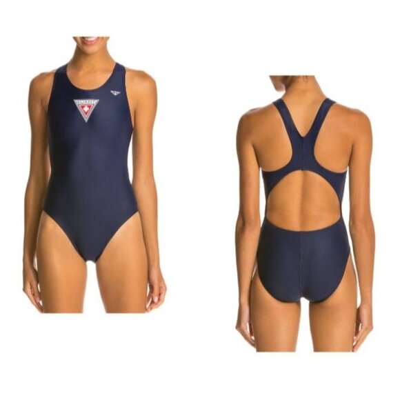 The Finals Guard   Super V-Back One Piece Swimsuit, Navy, Sz. 30 / XXS - Picture 1 of 11